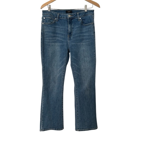 Quince High Rise Kick Flare Medium Wash Jeans Size 30 10 28 inch Inseam - Picture 1 of 7